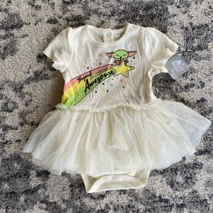 NWT Disney Baby Yoda tutu dress onesie
